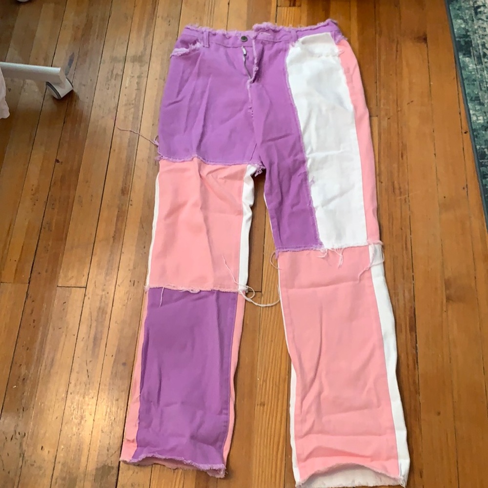 patch work jeans